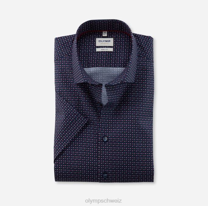 OLYMP Level Five Body Fit, Businesshemd, Modern Kent, Rot LBD8509 Kleidung