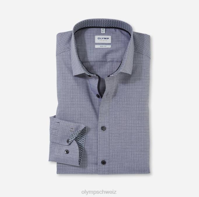 OLYMP Level Five Body Fit, Businesshemd, Modern Kent, Schwarz LBD8649 Kleidung