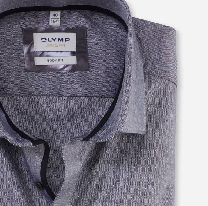 OLYMP Level Five Body Fit, Businesshemd, Modern Kent, Schwarz LBD8766 Kleidung