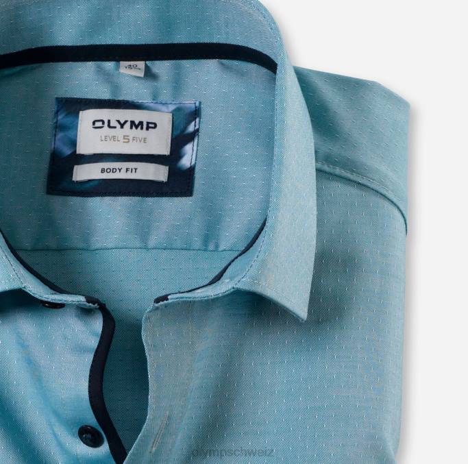 OLYMP Level Five Body Fit, Businesshemd, Modern Kent, Smaragd LBD8711 Kleidung