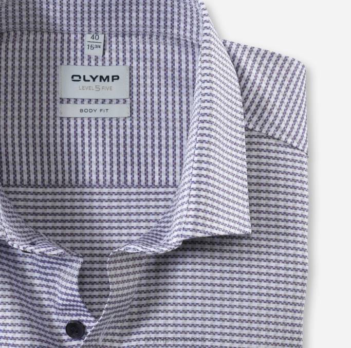 OLYMP Level Five Body Fit, Businesshemd, Modern Kent, Viola LBD8798 Kleidung