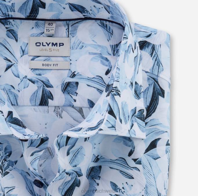 OLYMP Level Five Body Fit, Businesshemd, New York Kent, Blau LBD8664 Kleidung