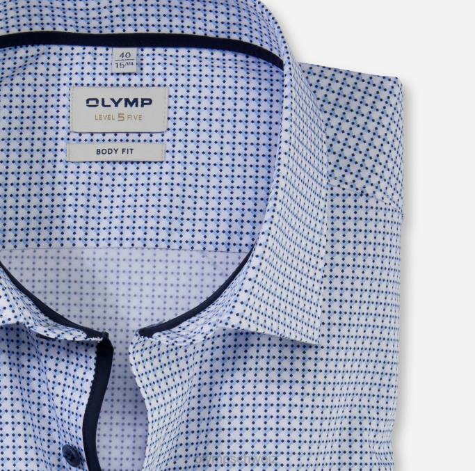 OLYMP Level Five Body Fit, Businesshemd, New York Kent, Blau LBD8685 Kleidung