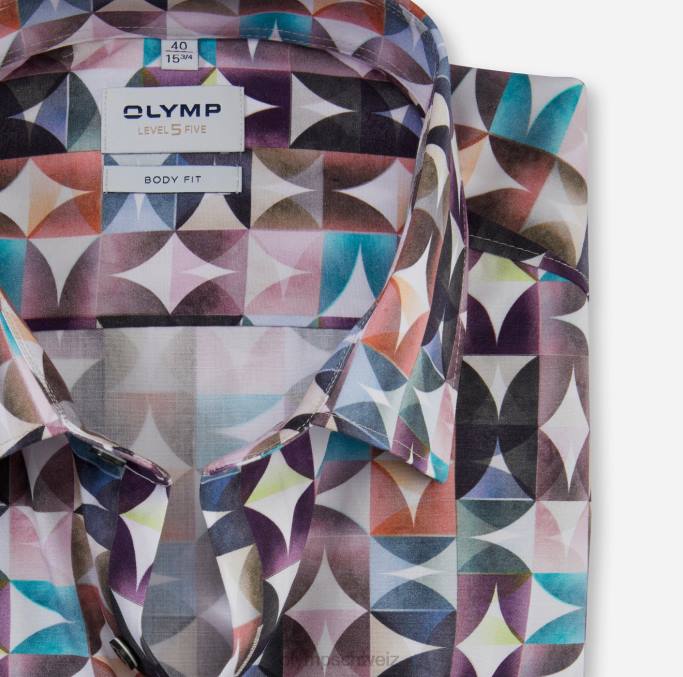 OLYMP Level Five Body Fit, Businesshemd, New York Kent, Fuchsia LBD8363 Kleidung