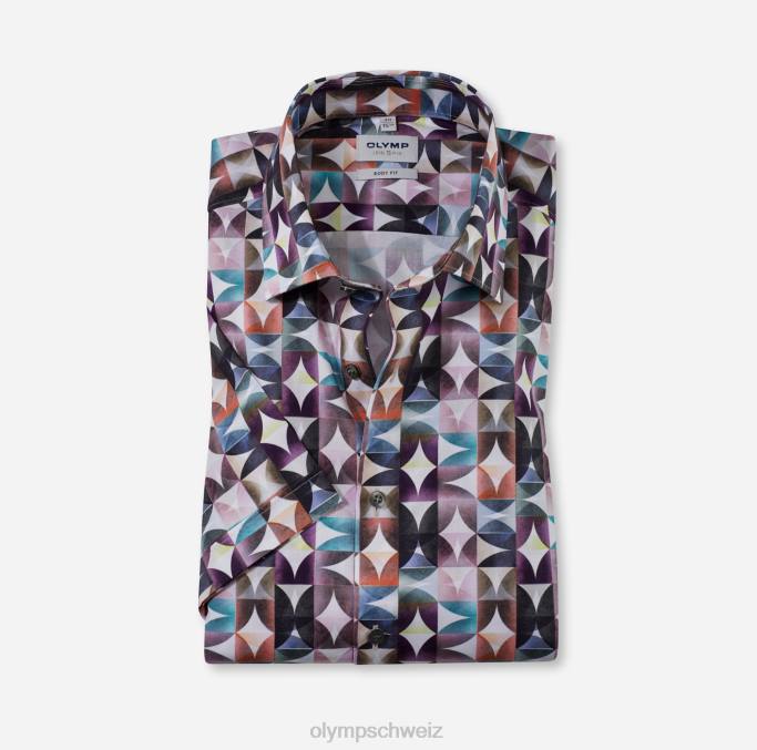 OLYMP Level Five Body Fit, Businesshemd, New York Kent, Fuchsia LBD8709 Kleidung