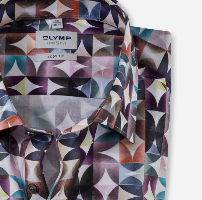 OLYMP Level Five Body Fit, Businesshemd, New York Kent, Fuchsia LBD8709 Kleidung