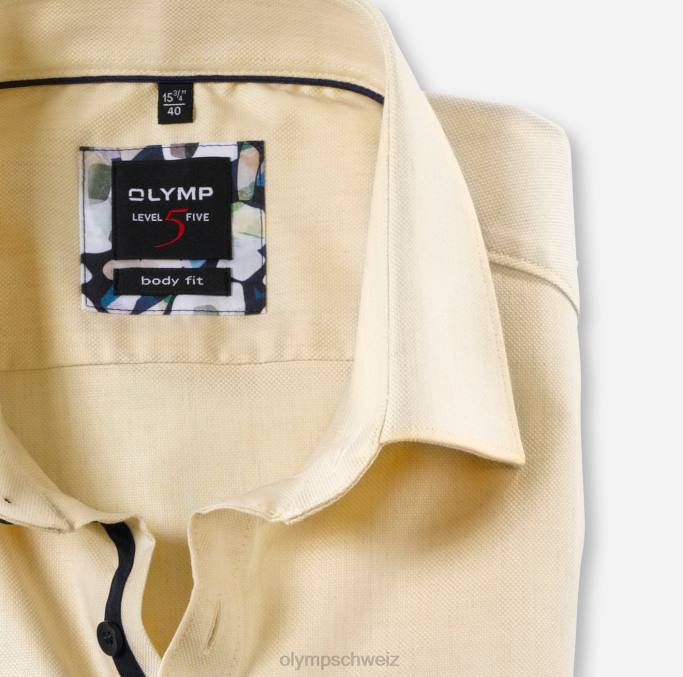 OLYMP Level Five Body Fit, Businesshemd, New York Kent, Gelb LBD8826 Kleidung