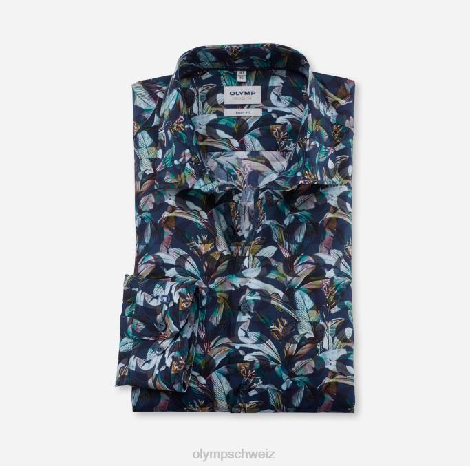 OLYMP Level Five Body Fit, Businesshemd, New York Kent, Marine LBD8374 Kleidung