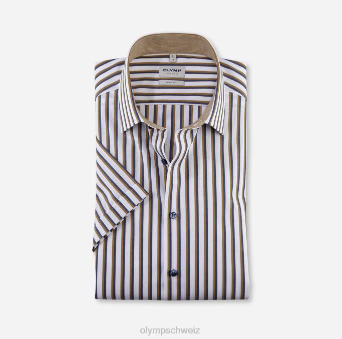 OLYMP Level Five Body Fit, Businesshemd, New York Kent, Messing LBD8792 Kleidung