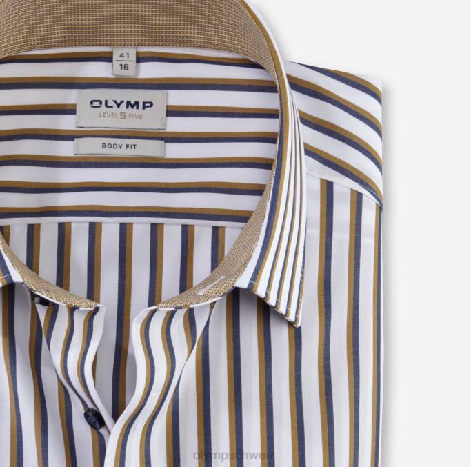 OLYMP Level Five Body Fit, Businesshemd, New York Kent, Messing LBD8792 Kleidung