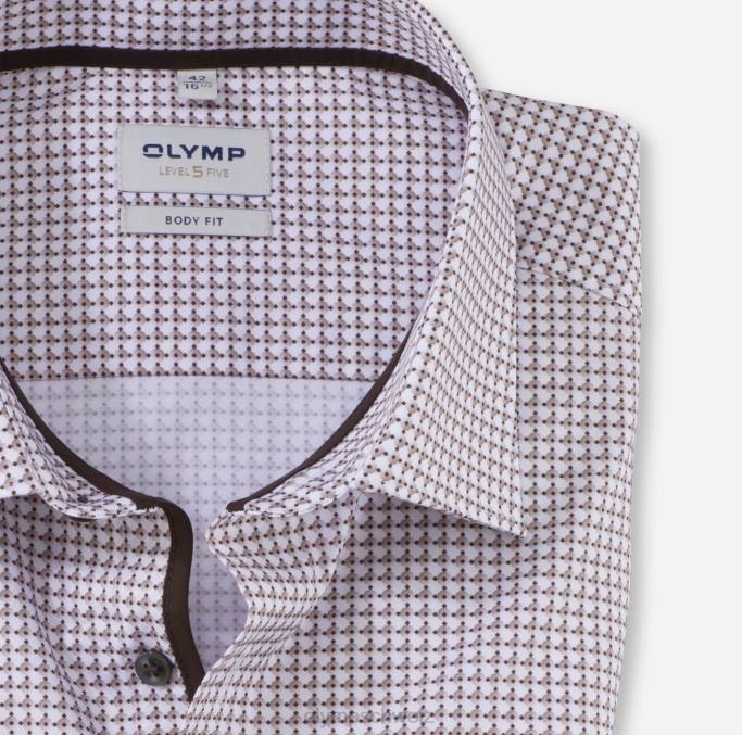 OLYMP Level Five Body Fit, Businesshemd, New York Kent, Natur LBD8348 Kleidung