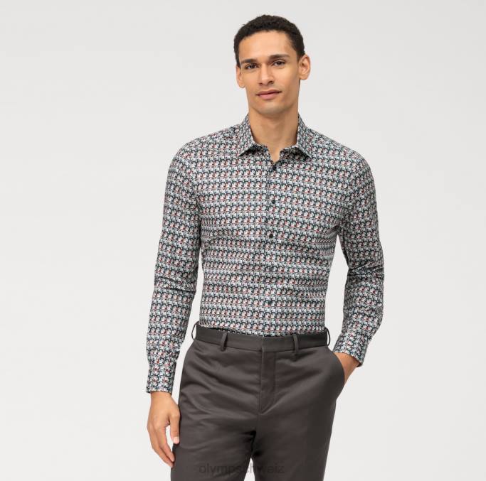 OLYMP Level Five Body Fit, Businesshemd, New York Kent, Oliv LBD8583 Kleidung