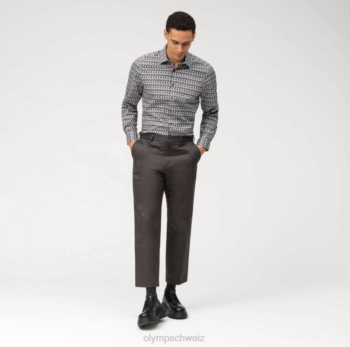 OLYMP Level Five Body Fit, Businesshemd, New York Kent, Oliv LBD8583 Kleidung