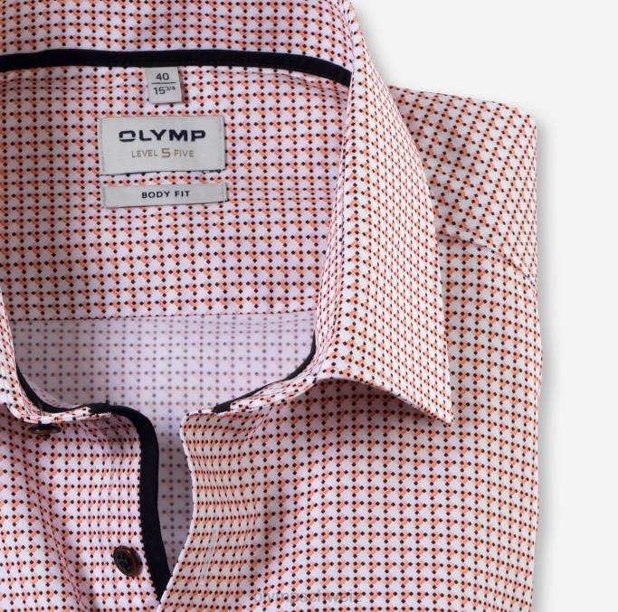 OLYMP Level Five Body Fit, Businesshemd, New York Kent, Orange LBD8603 Kleidung