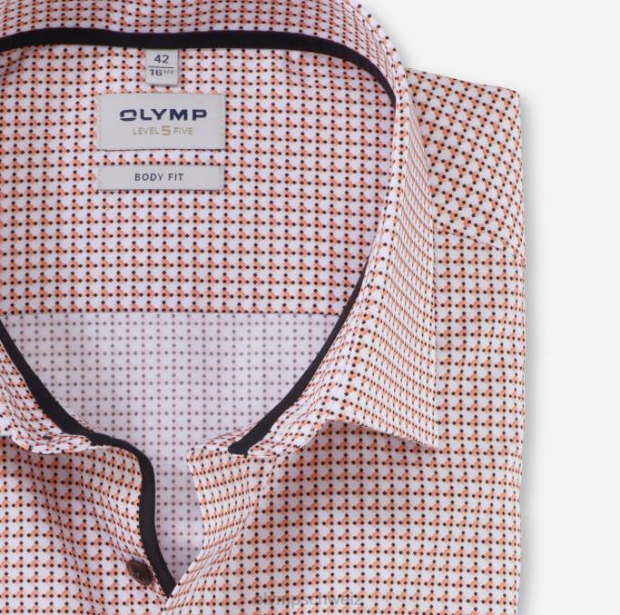 OLYMP Level Five Body Fit, Businesshemd, New York Kent, Orange LBD8637 Kleidung