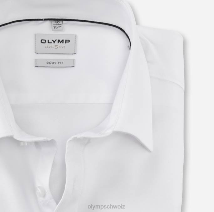 OLYMP Level Five Body Fit, Businesshemd, New York Kent, Weiß LBD8543 Kleidung