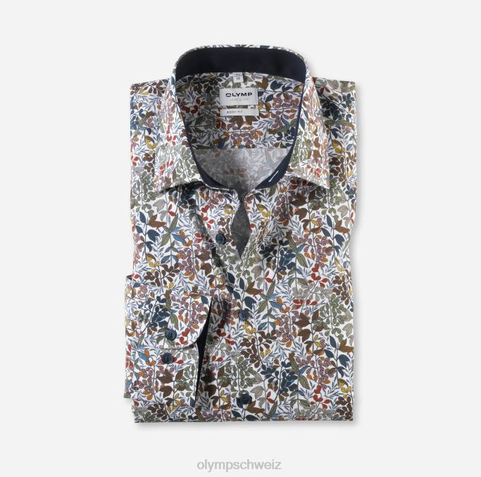 OLYMP Level Five Body Fit, Businesshemd, New York Kent, Weiß LBD8771 Kleidung