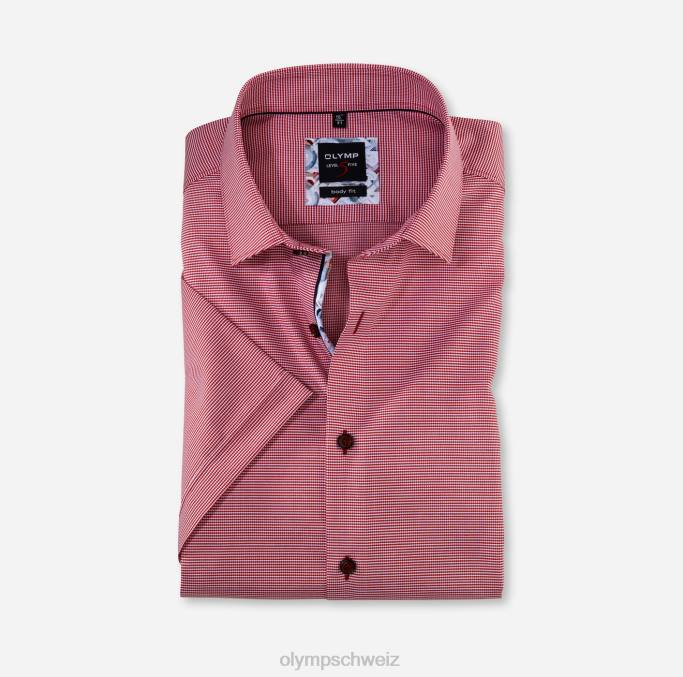 OLYMP Level Five Body Fit, Businesshemd, New York Kent, Ziegelrot LBD8827 Kleidung