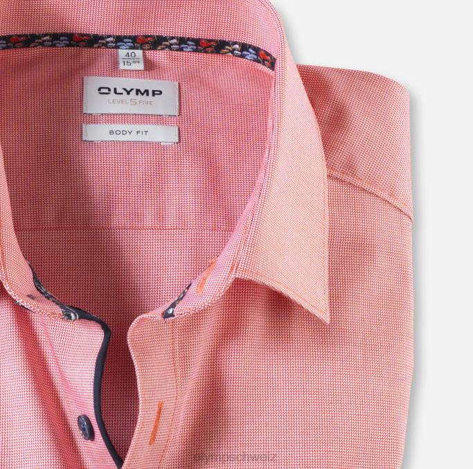 OLYMP Level Five Body Fit, Businesshemd, New York Kent, rot LBD8360 Kleidung