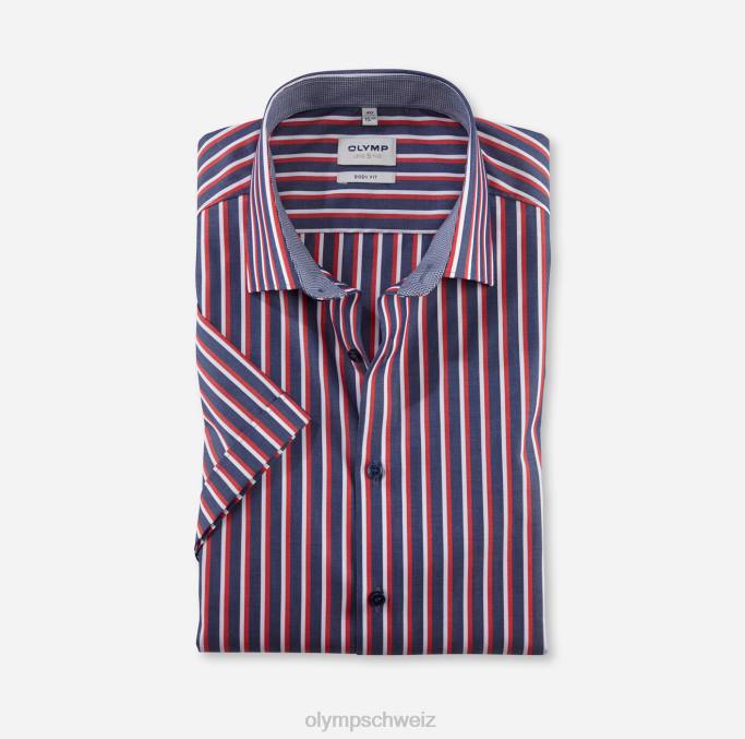 OLYMP Level Five Body Fit, Businesshemd, New York Kent, rot LBD8661 Kleidung