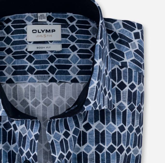 OLYMP Level Five Body Fit, Businesshemd, Royal Kent, Bleu LBD8721 Kleidung