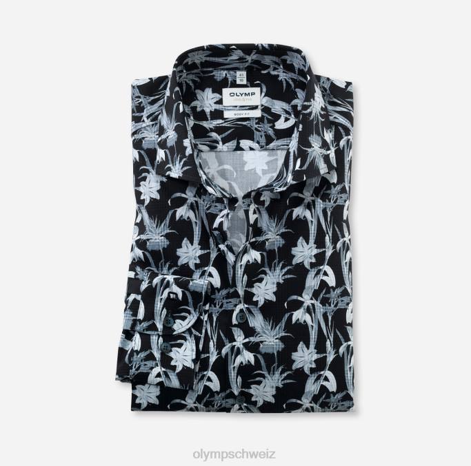 OLYMP Level Five Body Fit, Businesshemd, Royal Kent, Marine LBD8406 Kleidung