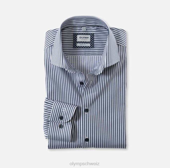 OLYMP Level Five Body Fit, Businesshemd, Royal Kent, Marine LBD8581 Kleidung