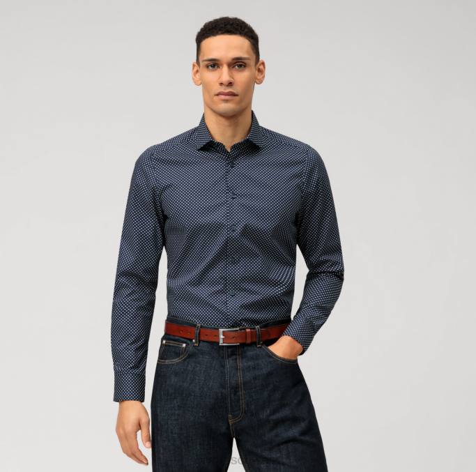 OLYMP Level Five Body Fit, Businesshemd, Royal Kent, Marine LBD8636 Kleidung