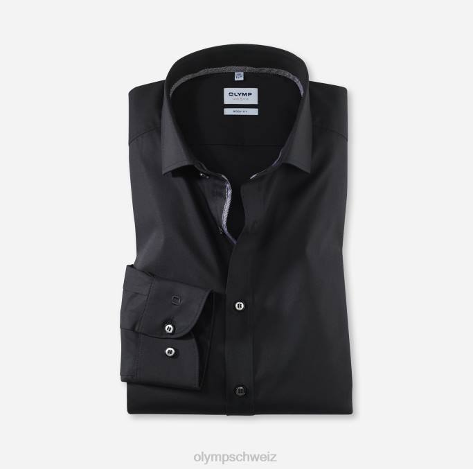 OLYMP Level Five Body Fit, Businesshemd, Royal Kent, Schwarz LBD8422 Kleidung