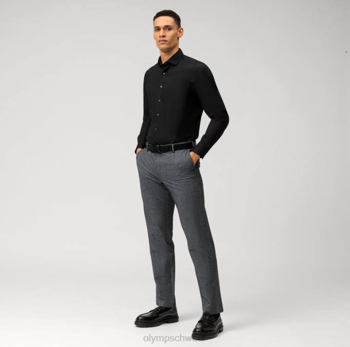 OLYMP Level Five Body Fit, Businesshemd, Royal Kent, Schwarz LBD8795 Kleidung