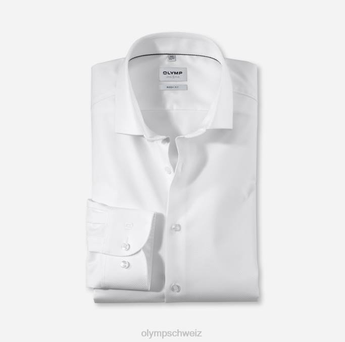 OLYMP Level Five Body Fit, Businesshemd, Royal Kent, Weiß LBD8426 Kleidung
