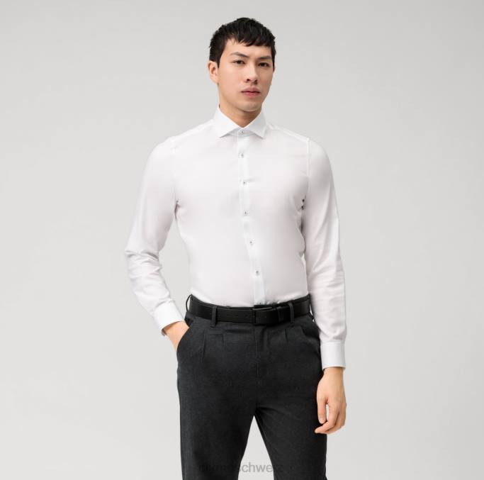 OLYMP Level Five Body Fit, Businesshemd, Royal Kent, Weiß LBD8697 Kleidung