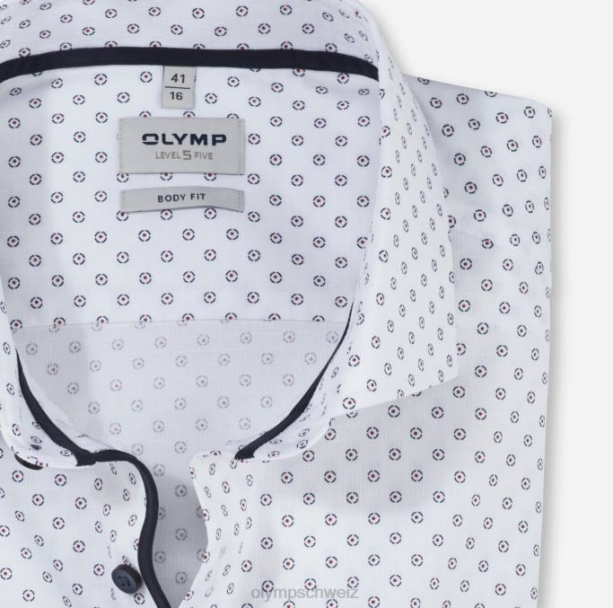 OLYMP Level Five Body Fit, Businesshemd, Royal Kent, rot LBD8524 Kleidung