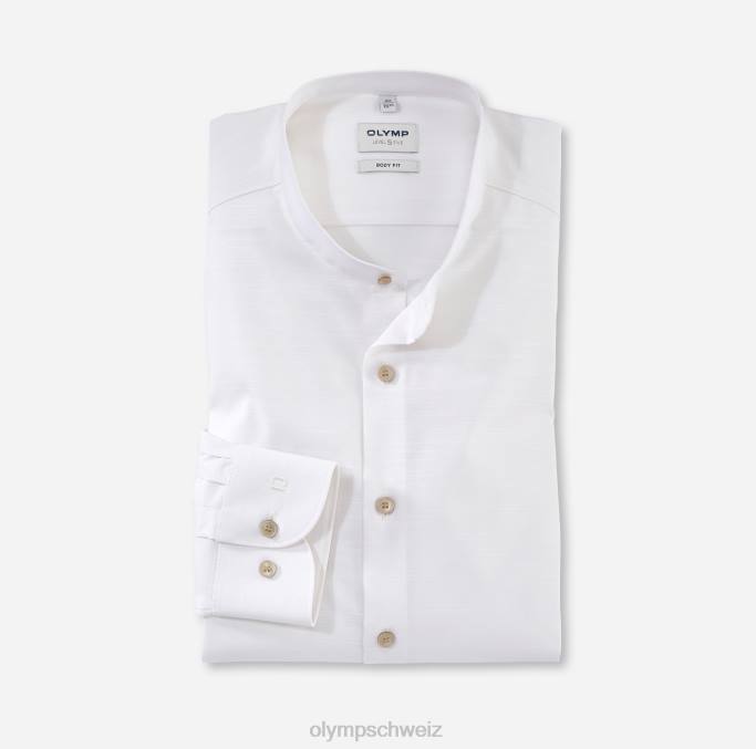 OLYMP Level Five Body Fit, Businesshemd, Stehkragen, hellbeige LBD8384 Kleidung