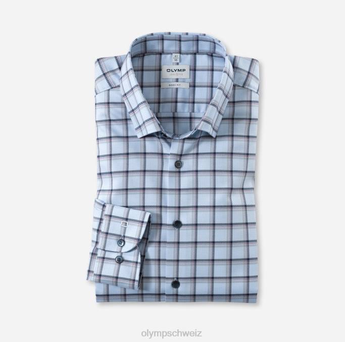 OLYMP Level Five Body Fit, Businesshemd, Under Button-Down, Blau LBD8750 Kleidung