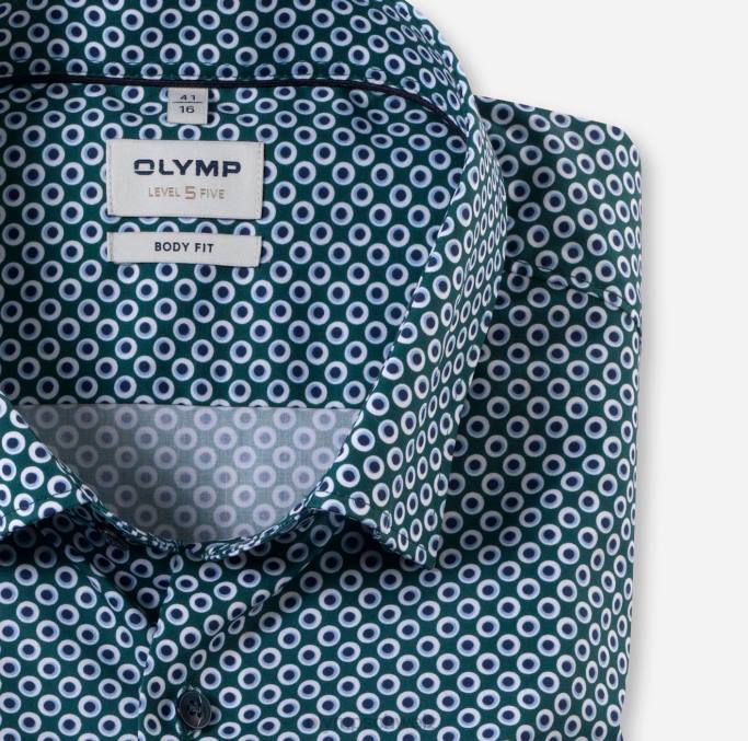 OLYMP Level Five Body Fit, Businesshemd, Unterhemd, Smaragdgrün LBD8506 Kleidung