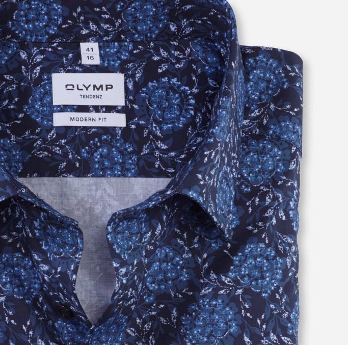OLYMP tendenz modern fit, Businesshemd, New Kent, Marine LBD81717 Kleidung