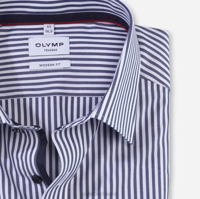OLYMP tendenz modern fit, Businesshemd, New Kent, Marine LBD81718 Kleidung
