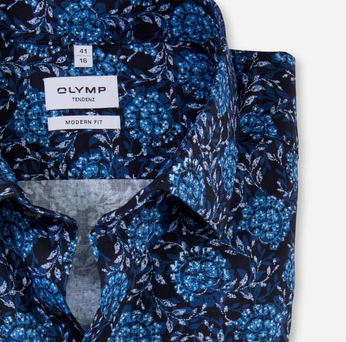 OLYMP tendenz modern fit, Businesshemd, New Kent, Marine LBD81729 Kleidung