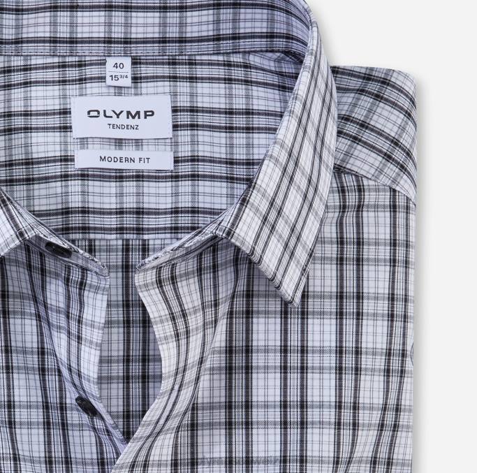 OLYMP tendenz modern fit, Businesshemd, New Kent, Schwarz LBD81721 Kleidung