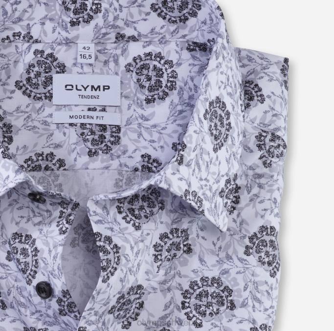 OLYMP tendenz modern fit, Businesshemd, New Kent, Silbergrau LBD81728 Kleidung