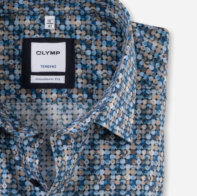 OLYMP tendenz modern fit, Businesshemd, New Kent, braun LBD81743 Kleidung