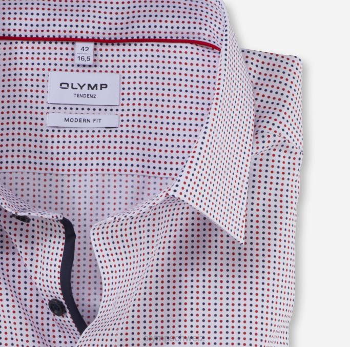 OLYMP tendenz modern fit, Businesshemd, New Kent, rot LBD81713 Kleidung