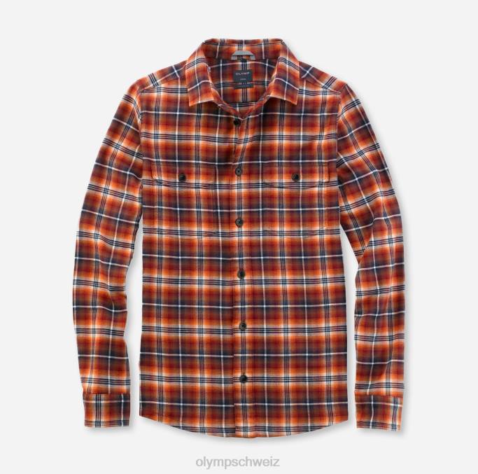 OLYMP Lässiges Overshirt, Freizeithemd, Kent, Karamell LBD81987 Kleidung