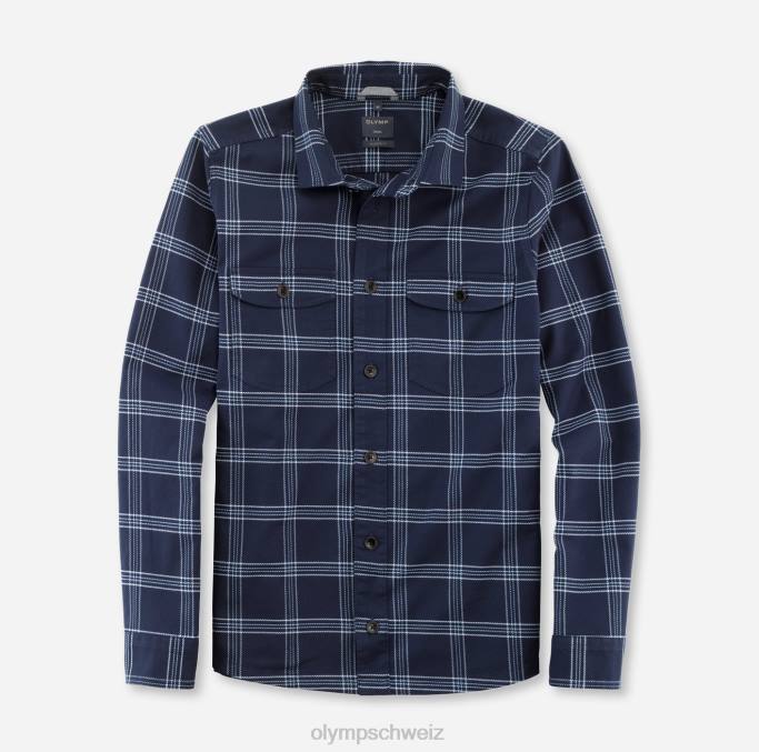 OLYMP Lässiges Überhemd, Freizeithemd, Kent, Marine LBD81976 Kleidung