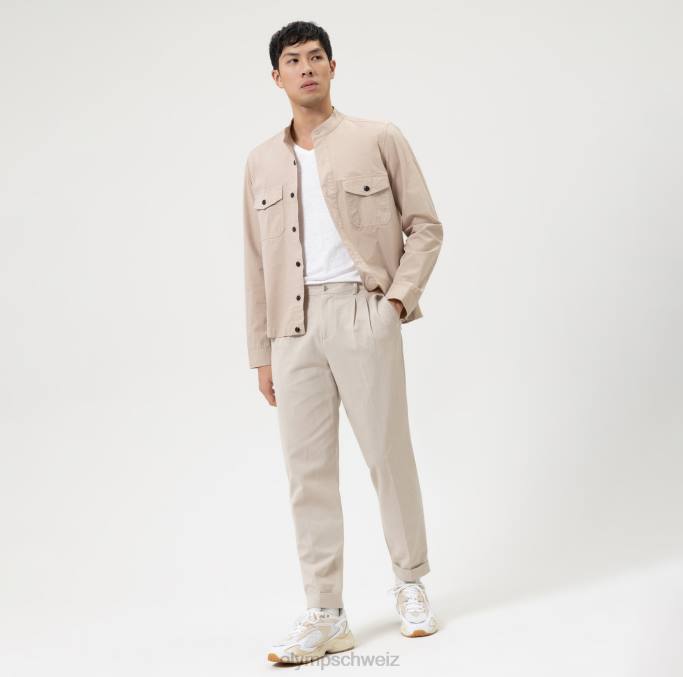 OLYMP Level Five Smart Casual Overshirt, Freizeithemd, Beige LBD81972 Kleidung