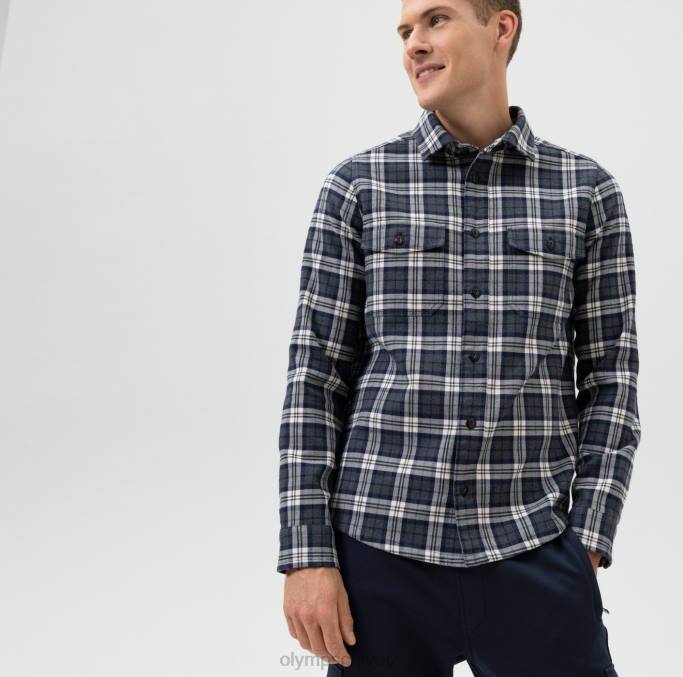 OLYMP Level Five Smart Casual Overshirt, Freizeithemd, Kent, Marine LBD81954 Kleidung