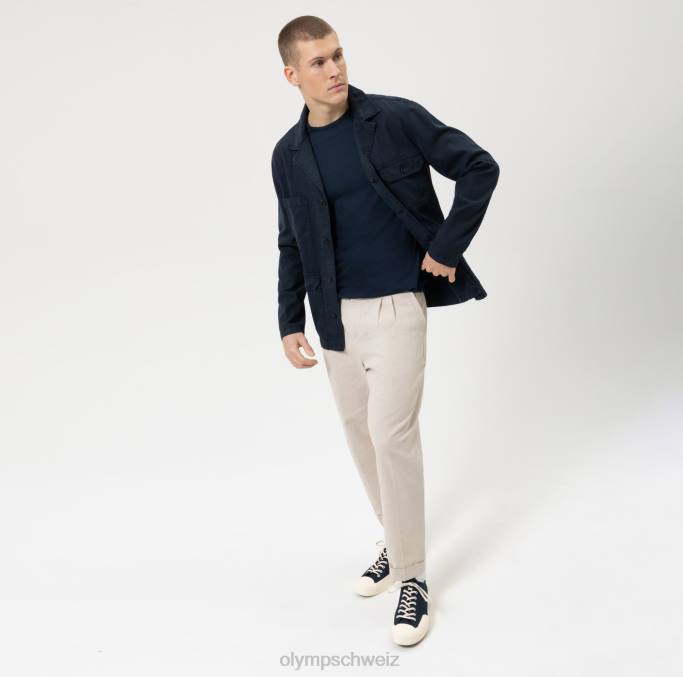 OLYMP Level Five Smart Casual Overshirt, Freizeithemd, Marine LBD81971 Kleidung