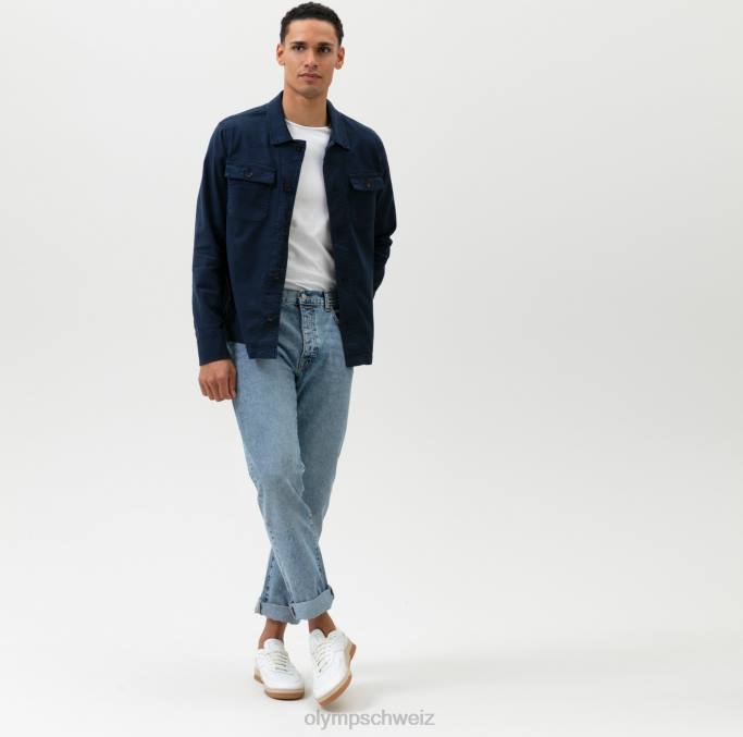 OLYMP Level Five Smart Casual Overshirt, Freizeithemd, Marine LBD81980 Kleidung