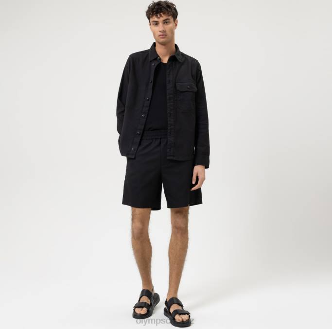 OLYMP Level Five Smart Casual Overshirt, Freizeithemd, schwarz LBD81958 Kleidung